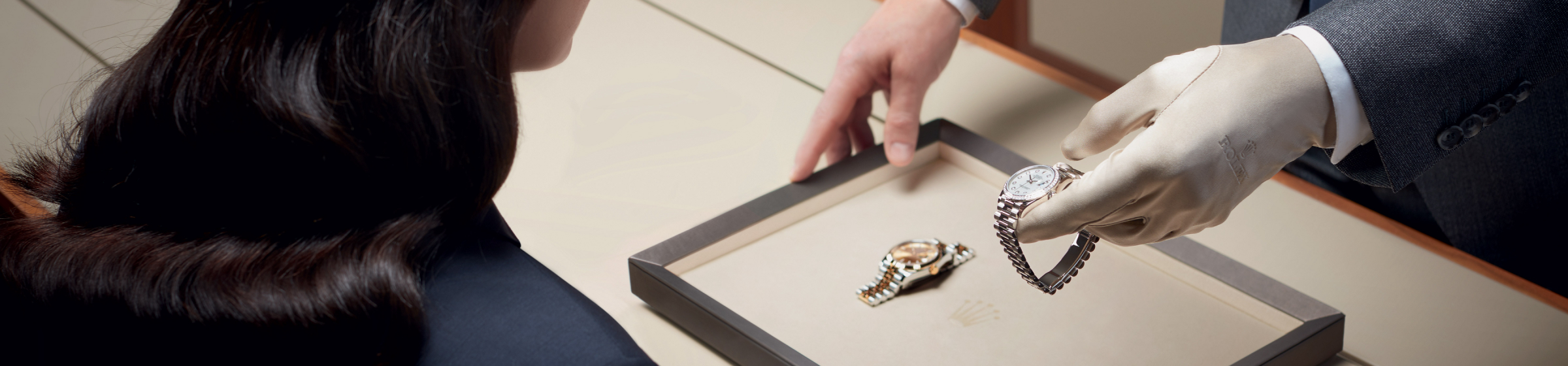 Abotoaduras "Ponteiro" Rolex em Ouro amarelo e material luminescente, a1028 | Danglar