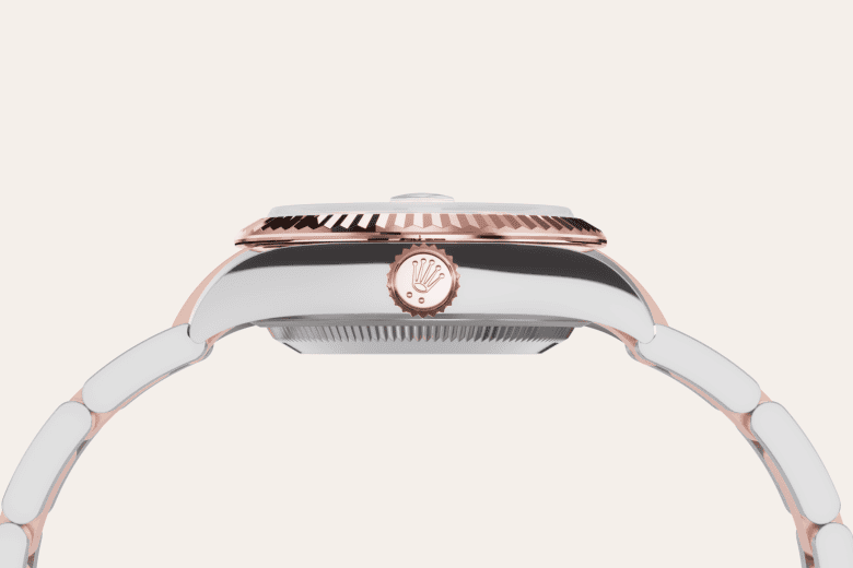 rolex Lady-Datejust em Rolesor Everose – combinação de aço Oystersteel e ouro Everose, m279171-0028 - Danglar