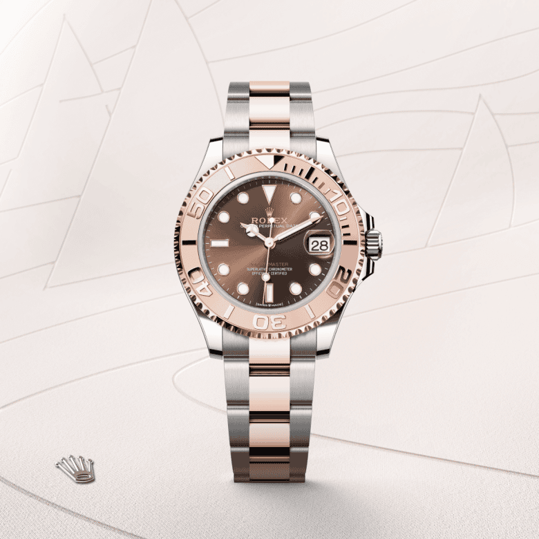 rolex Yacht-Master em Rolesor Everose – combinação de aço Oystersteel e ouro Everose, m268621-0003 - Danglar