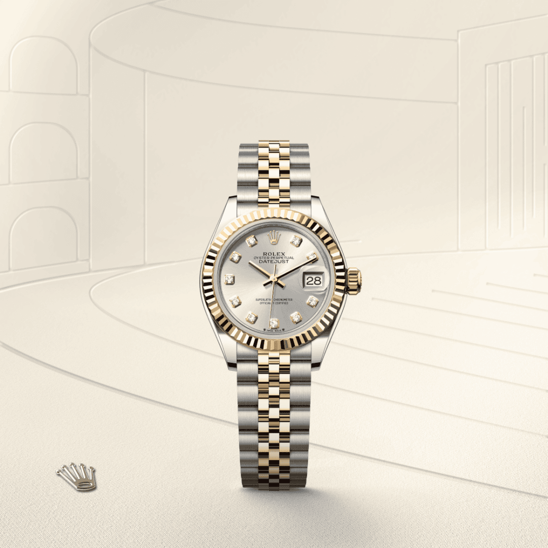 rolex Lady-Datejust em Rolesor amarelo – combinação de aço Oystersteel e ouro amarelo, m279173-0007 - Danglar