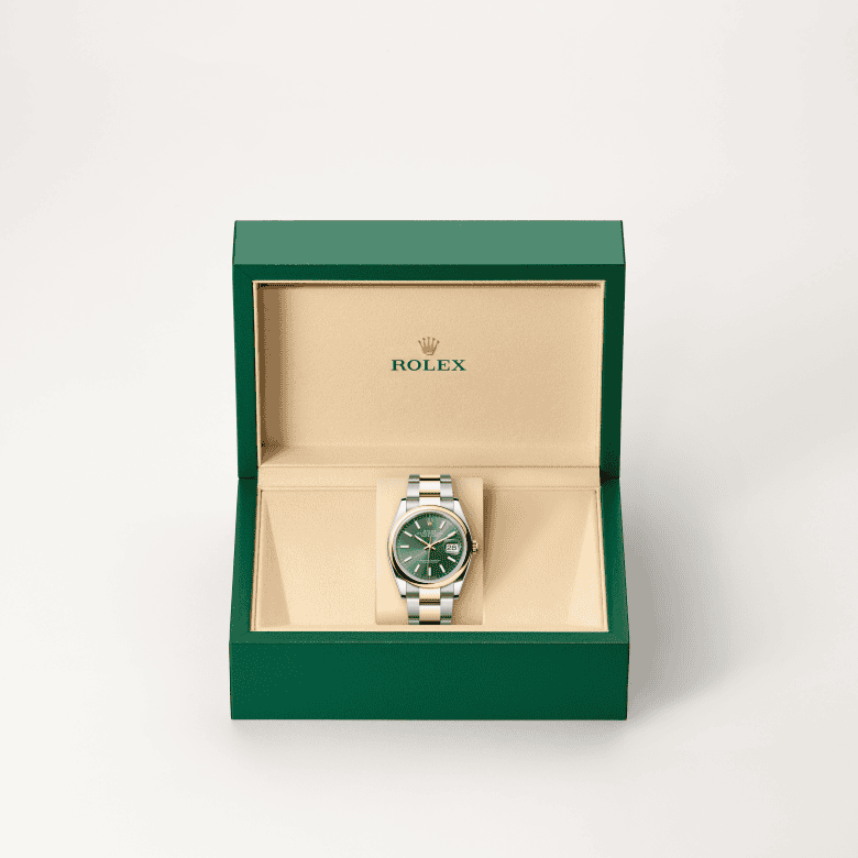 rolex Datejust em Rolesor amarelo – combinação de aço Oystersteel e ouro amarelo, m126203-0058 - Danglar