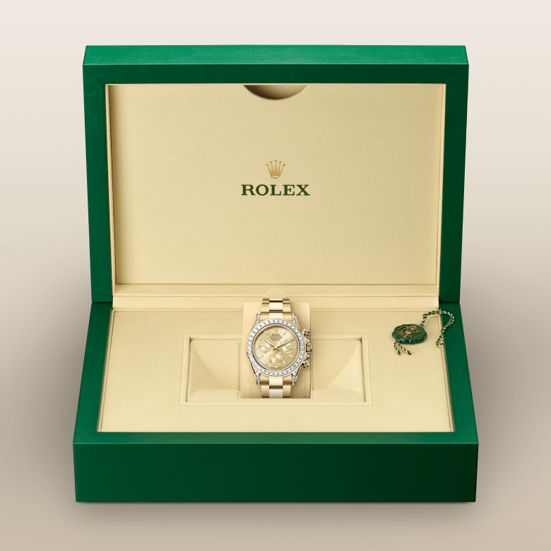 rolex Cosmograph Daytona em Ouro amarelo 18 quilates com asas cravejadas de diamantes, m126598tbr-0001 - Danglar