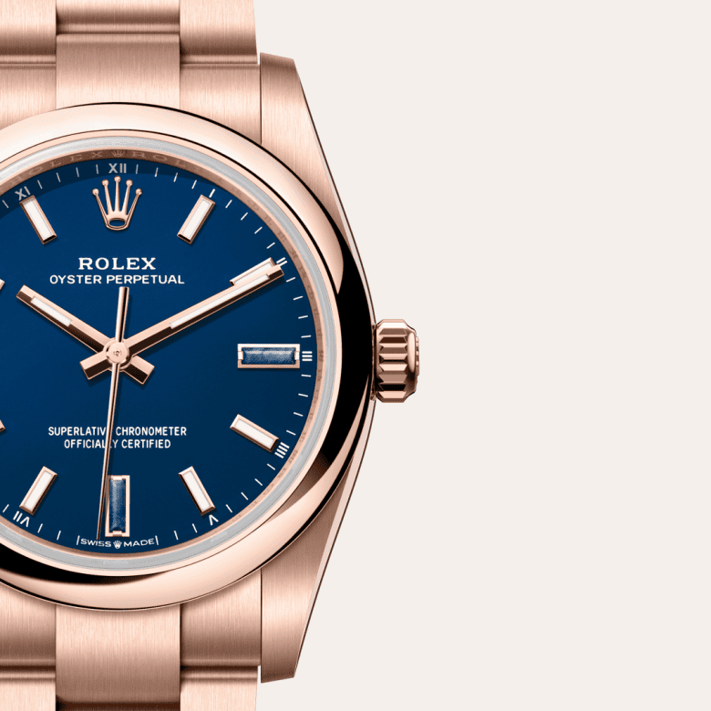 rolex Oyster Perpetual em Ouro Everose 18 quilates, m124205-0002 - Danglar