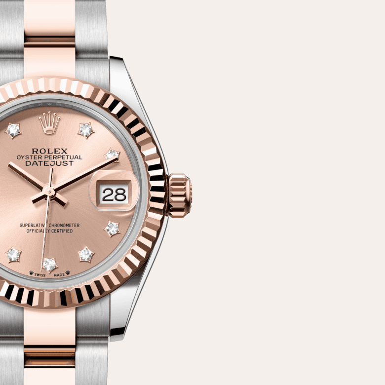 rolex Lady-Datejust em Rolesor Everose – combinação de aço Oystersteel e ouro Everose, m279171-0028 - Danglar
