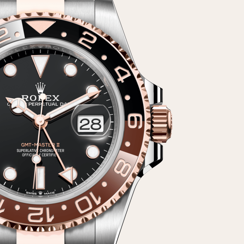 rolex GMT-Master II em Rolesor Everose – combinação de aço Oystersteel e ouro Everose, m126711chnr-0002 - Danglar