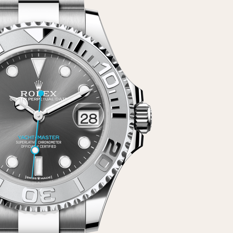 rolex Yacht-Master em Rolesium – combinação de aço Oystersteel e platina, m268622-0002 - Danglar