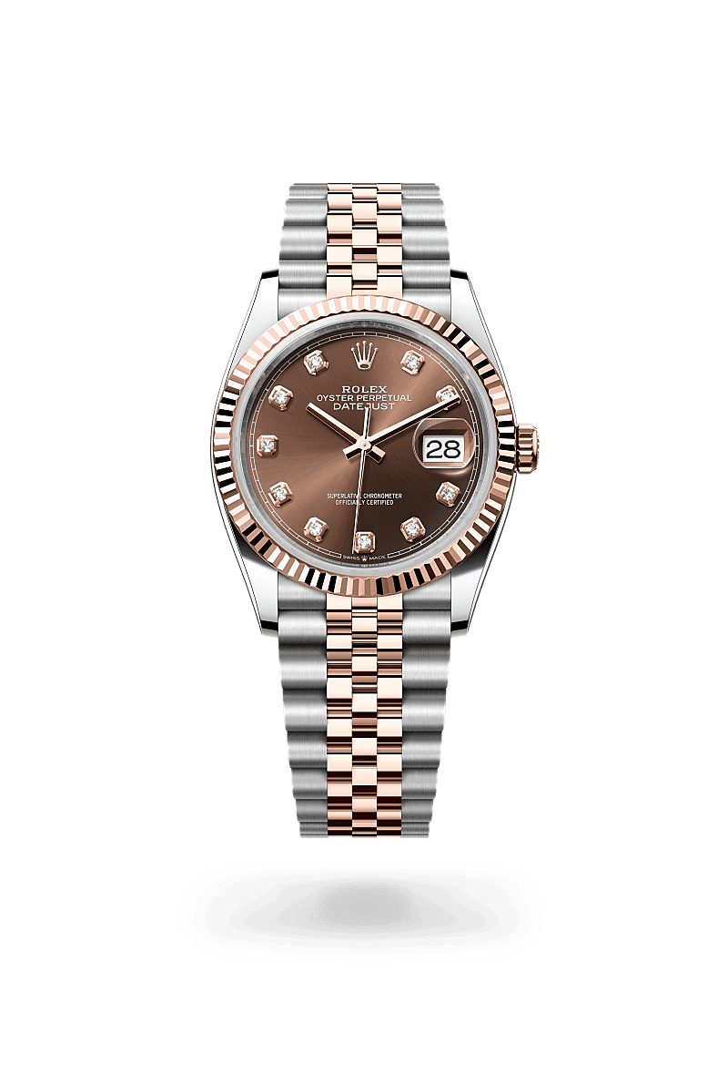 rolex Datejust em Rolesor Everose – combinação de aço Oystersteel e ouro Everose, m126231-0053 - Danglar