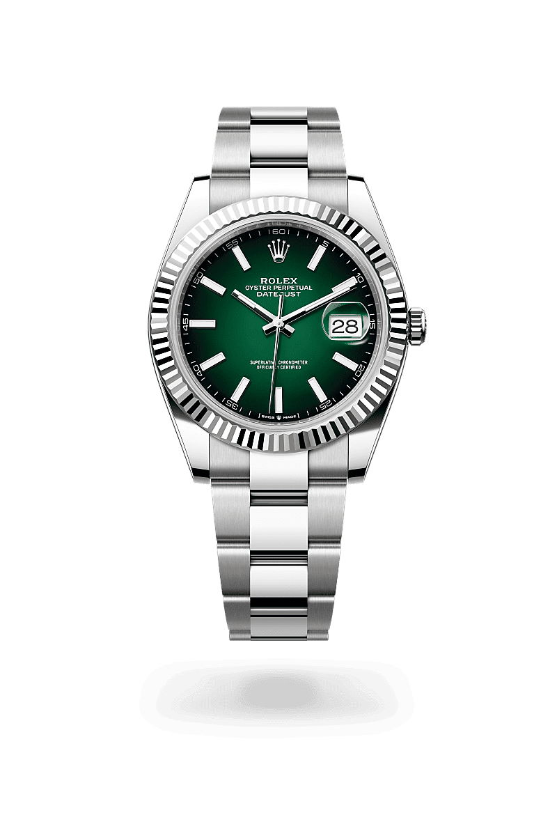rolex Datejust em Rolesor branco – combinação de aço Oystersteel e ouro branco, m126334-0033 - Danglar